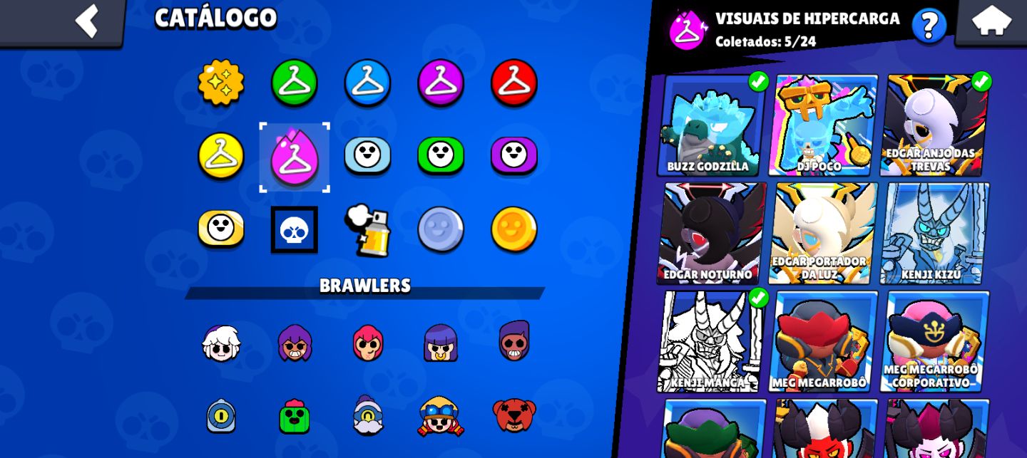CONTA BRAWL STARS | 33K DE TROFÉUS | TODOS BRAWLERS | + 5 SKINS DE HIPERCARGA