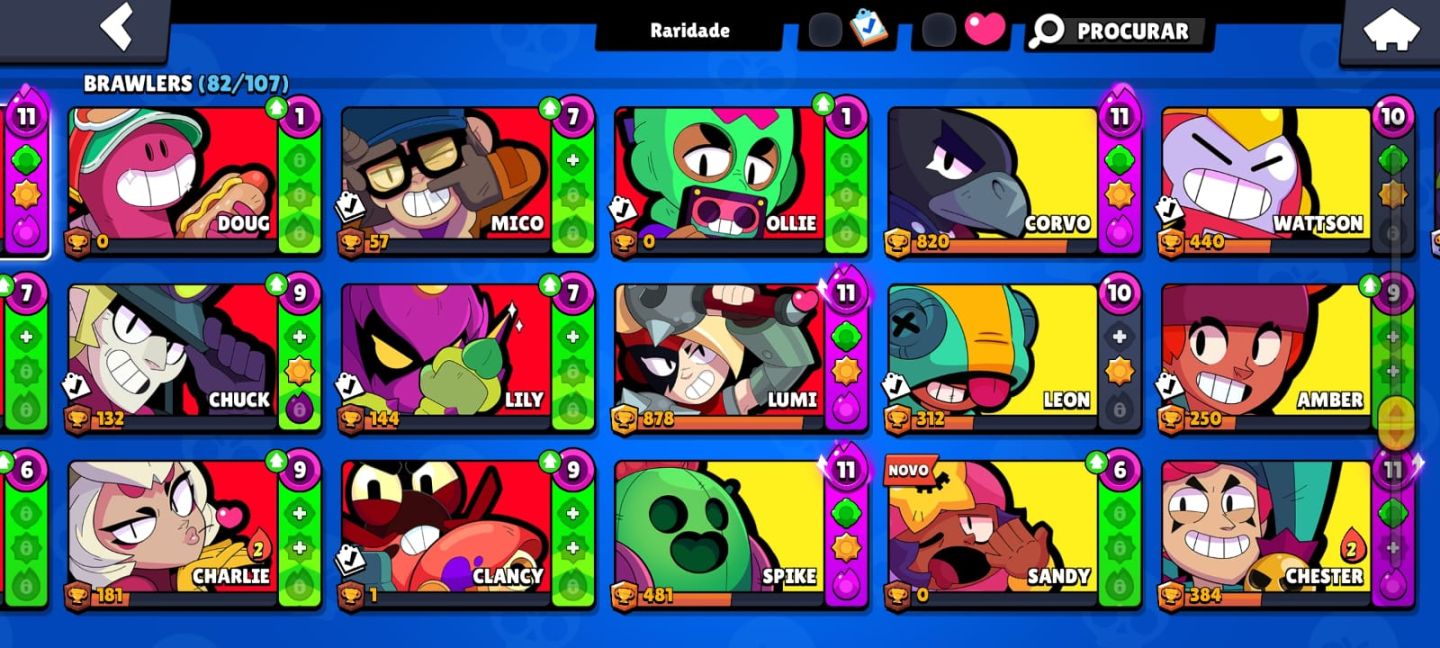 CONTA DE BRAWL STARS 26K TROFÉU + PERS ESPECIAIS (LEN,MIT,ÉP)