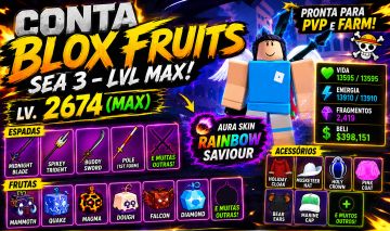 Conta de Blox Fruits boa e rara