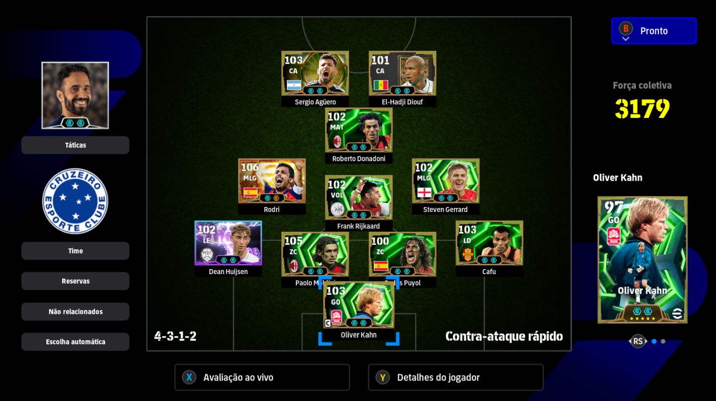 CONTA EFOOTBALL PCSTEAM FORÇA DO TIME 3212