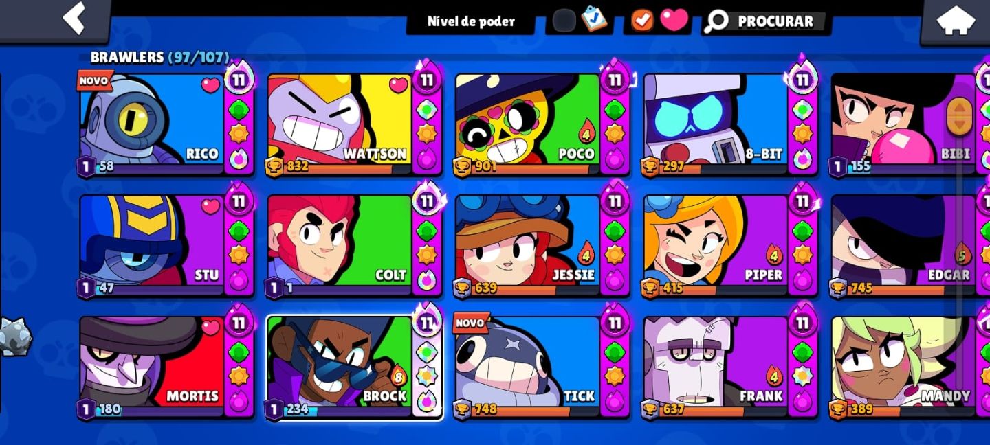 CONTA BRAWL STARS 33K+ TROFÉUS | 97 BRAWLERS | SKINS LENDÁRIAS/MÍTICAS | FULL AC