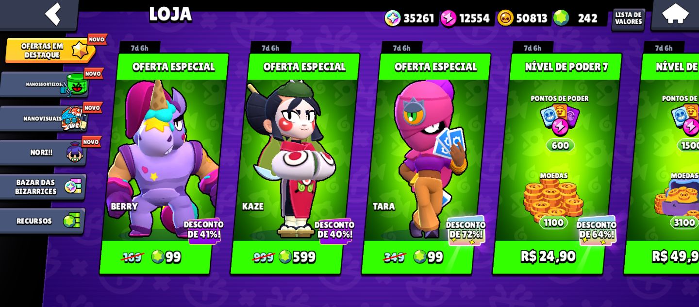 Brawl Stars Brawlers Conta em promoção