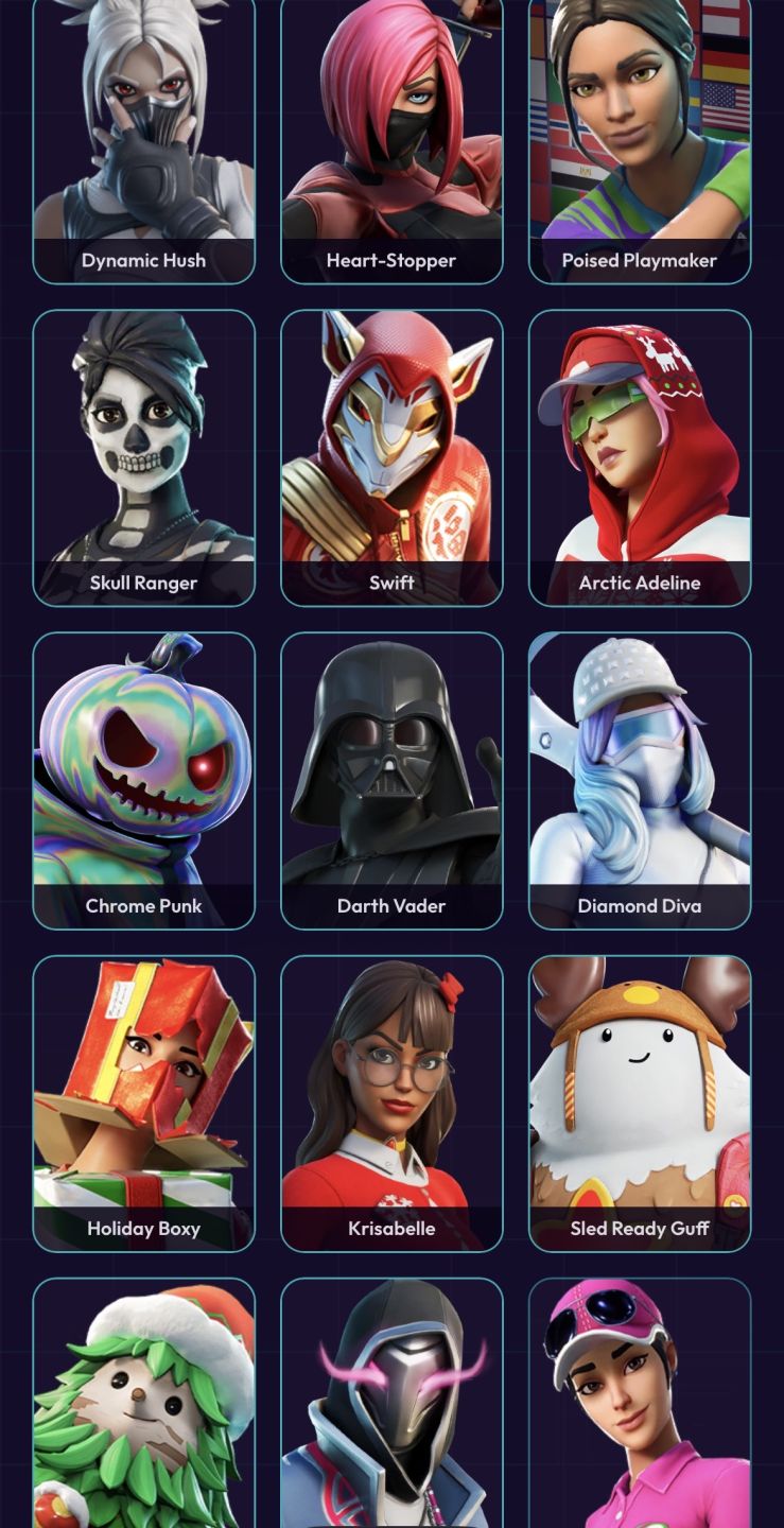 Conta Fortnite BARATA com 128 SKINS + 179 PICARETAS