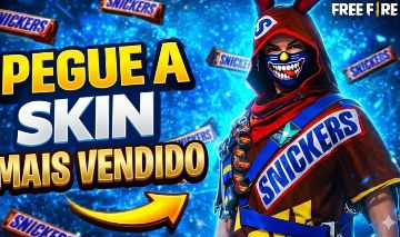 (O MAIS BARATO) CODIGUIN FREE FIRE X SNICKERS