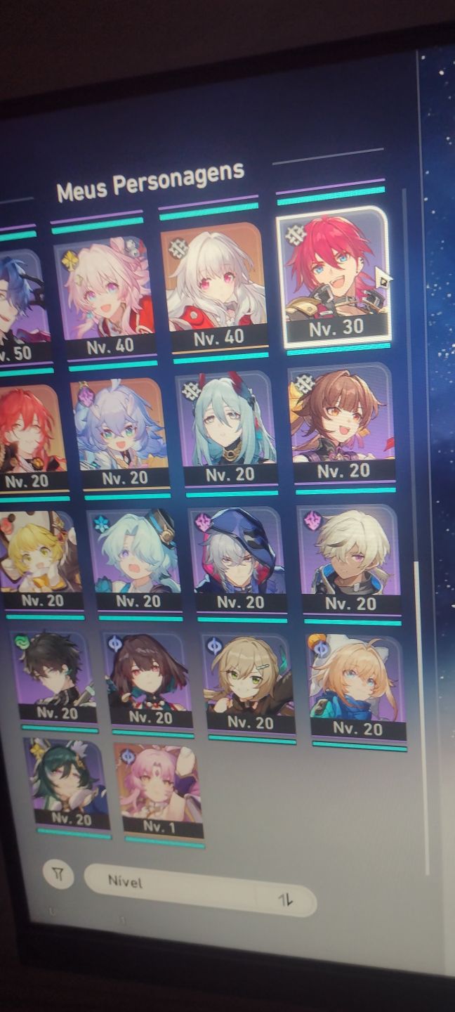 CONTA HONKAI STAR RAIL NIVEL 66 KAFKA E1 HYSILENS CYREN EVERNIGHT e outro varios
