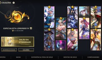 Conta de wild rift main lux com 297 skins