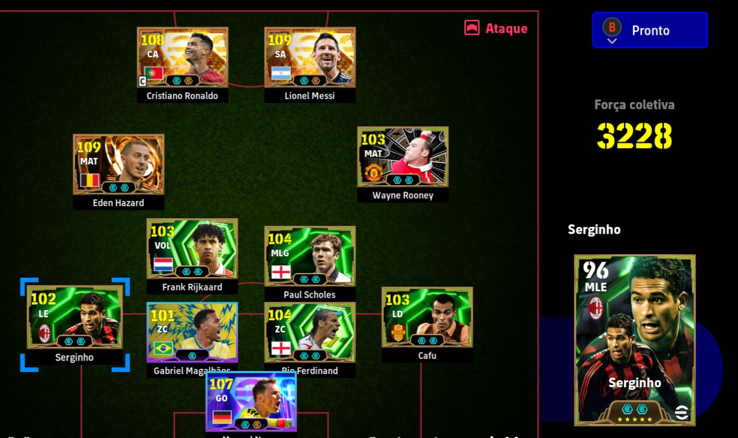 Conta Efootball Steam/PC - CR7 e MESSI big times 3 habilidades
