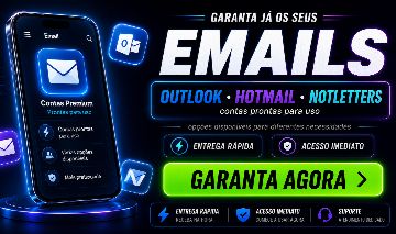 CONTAS DE OUTLOOK / HOTMAIL / NOTLETTERS (ENTREGA AUTOMATICA)