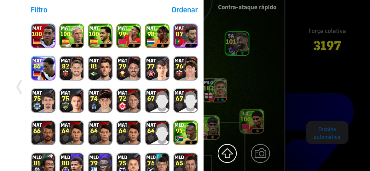 Conta efootball muito boa pra divisão pegando mais de 2300 de força vários blitz