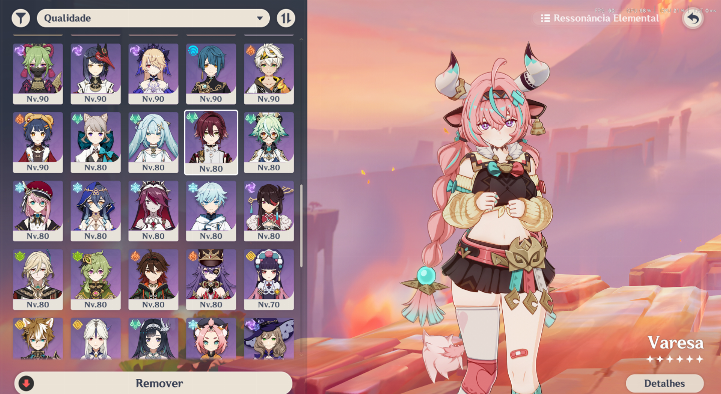 Conta genshin END GAME com os melhores DPS do jogo + conta Honkai star rail