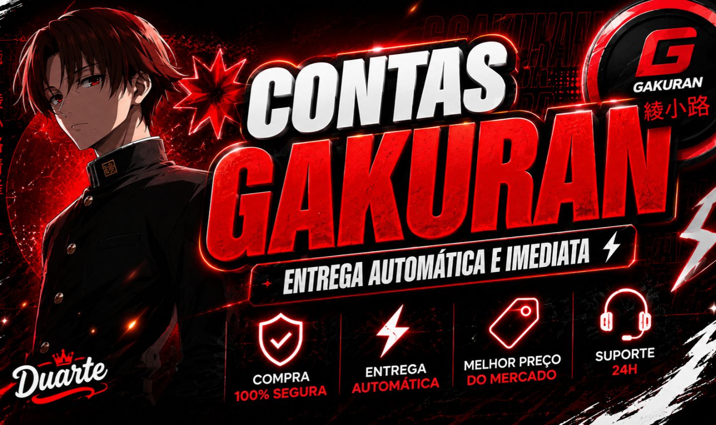 CONTAS GAKURAN RARAS MASCULINA E FEMININA - MELHORES PREÇOS - ENTREGA AUTOMÁTICA