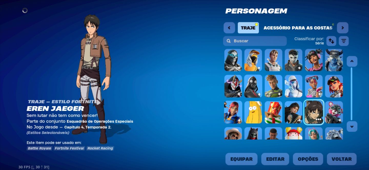 CONTA DE FORTNITE COM 189 SKINS pacote de apenas um show MTS PASSES E Parcerias