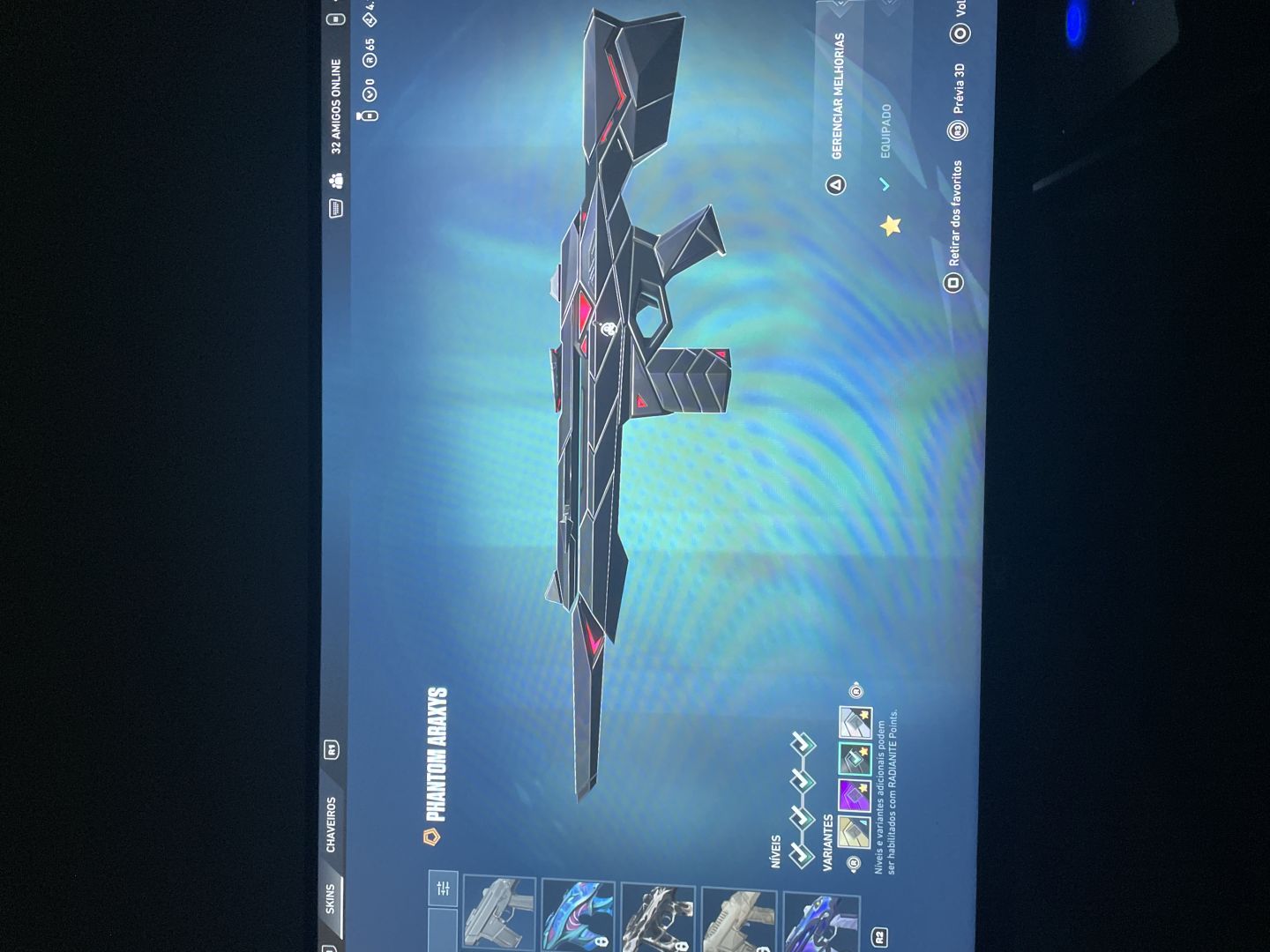Conta valorant com skin de faca vandal phantom otima pra smurf
