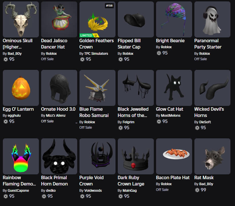 Conta de Roblox com varias skins na conta
