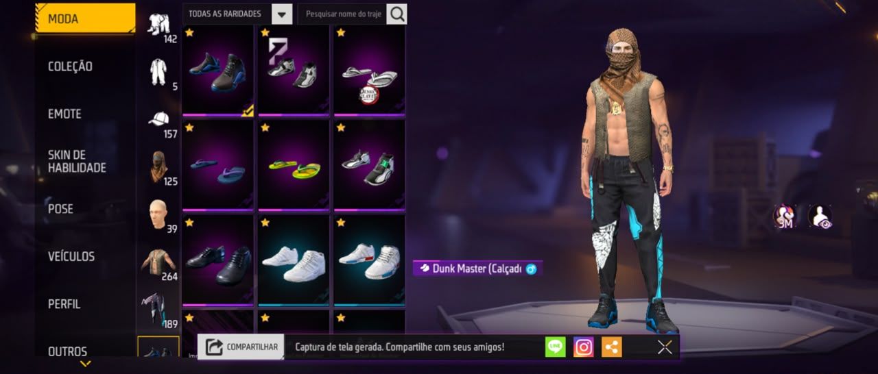 CONTA FF LVL 65 COM ANGELICAL AZUL + ARMAS ATRIBUTADAS