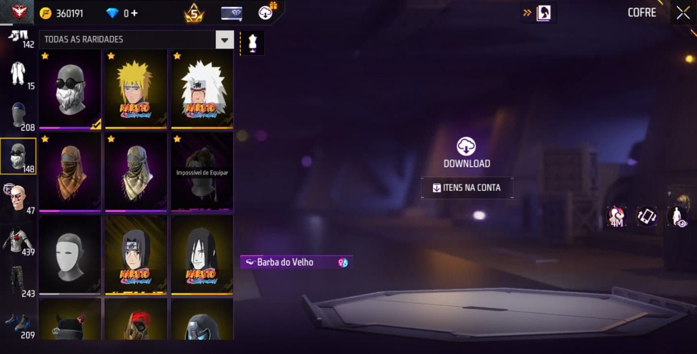 CONTA ANTIGA DE FREE FIRE- ( 6 ANOS)