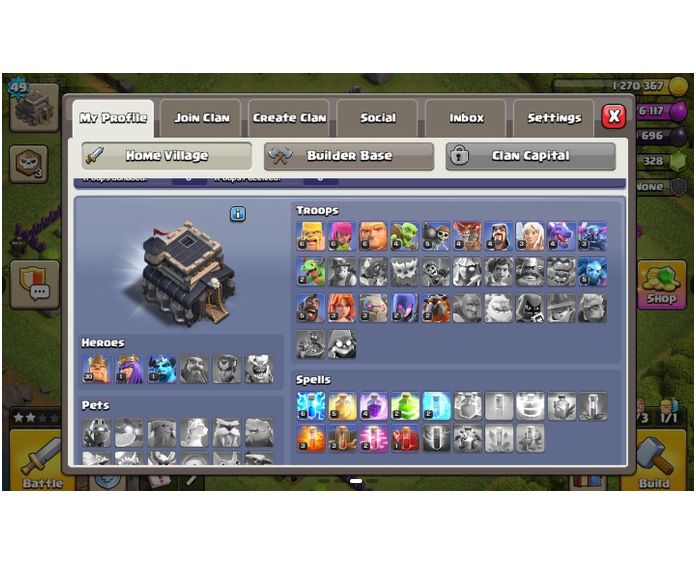 CONTA CLASH OF CLANS | 328 GEMAS | 3 CONSTRUTORES
