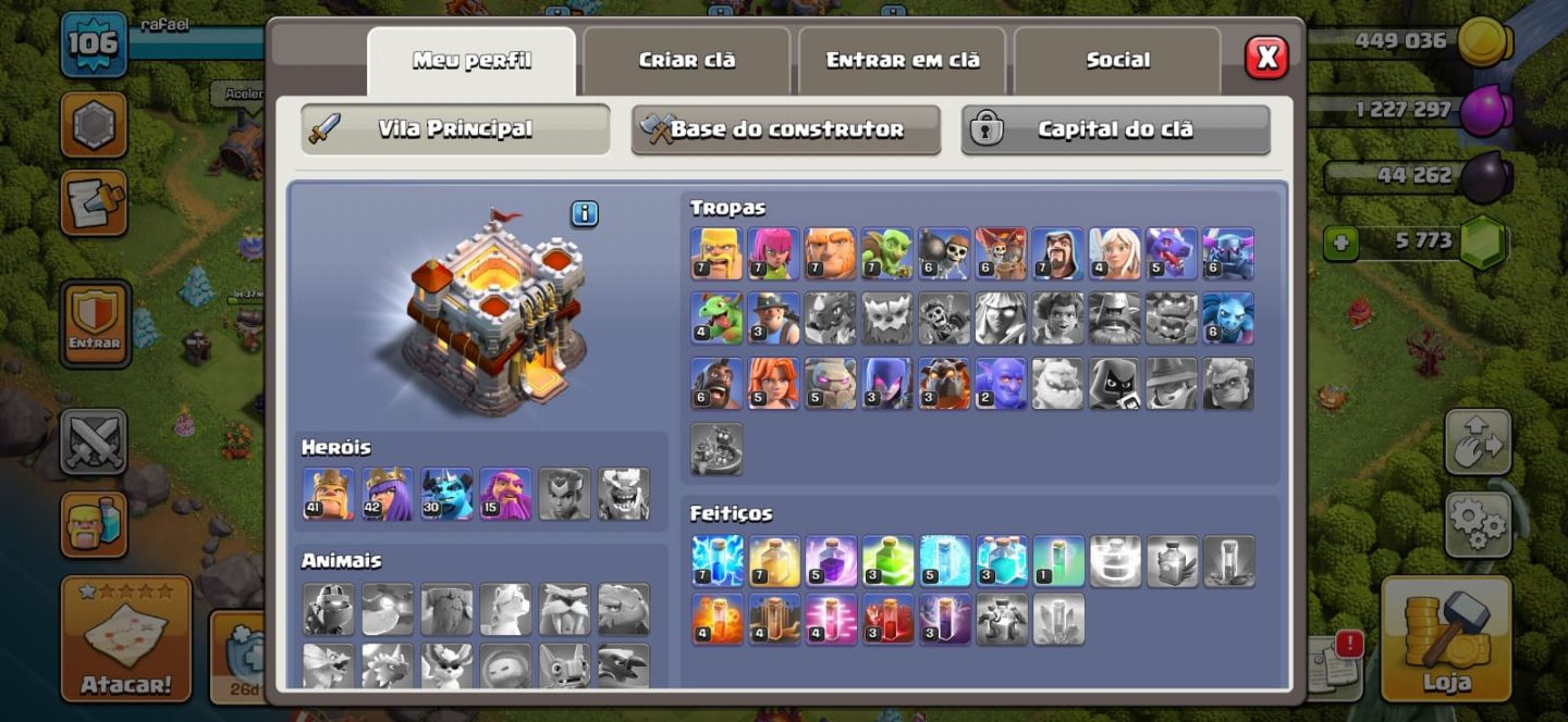 Conta Top de Clash Of Clans CV11 Upada! (tempo limitado)