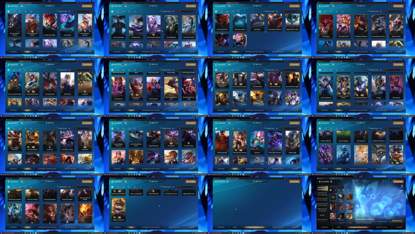 CONTA WILD RIFT MAIN ADC HIGH ELO | 352 SKINS | CHALLENGER