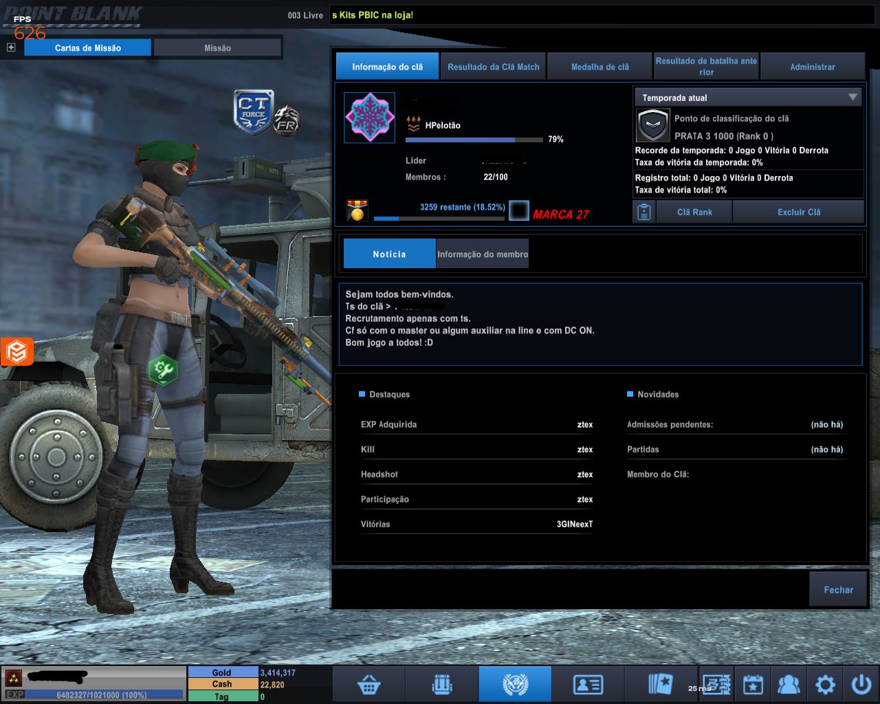 CONTA GENERAL DE EXÉRCITO GPF GERADO FULL ITENS