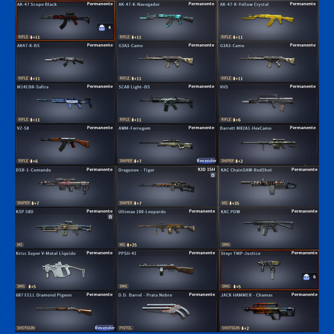 CONTA CROSSFIRE / 27 VIPS / 244 ITEMS / FULL ACESSO