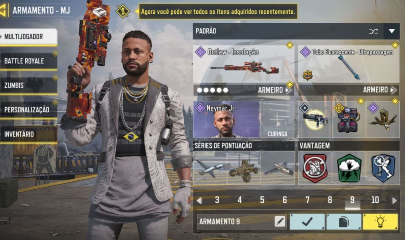 CONTA CODM - FULL ACESSO - NEYMAR JR- ARMA LENDÁRIA- 115 ARMAS ÉPICAS - 60 SKINS