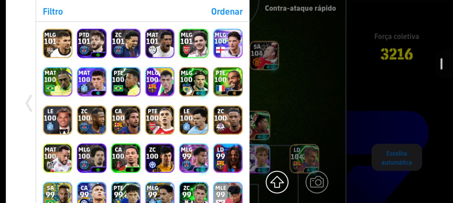 CONTA DE EFOOTBALL MOBILE COM MUITOS JOGADORES!!