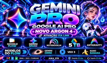 Google AI Pro 30D | NOVO Gemini 4 Argon + Veo 3.1 + Flow + Omni + 5TB