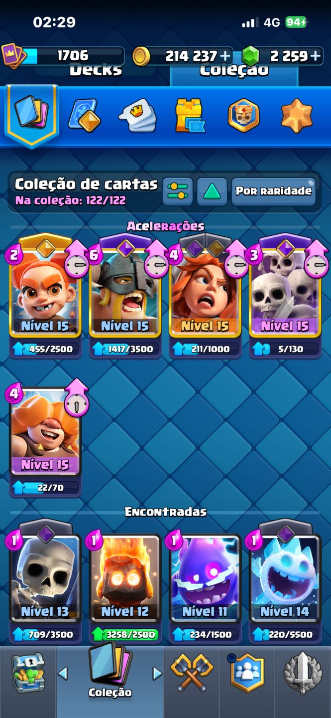 Conta Clash royale 12.600 troféus GEMADA