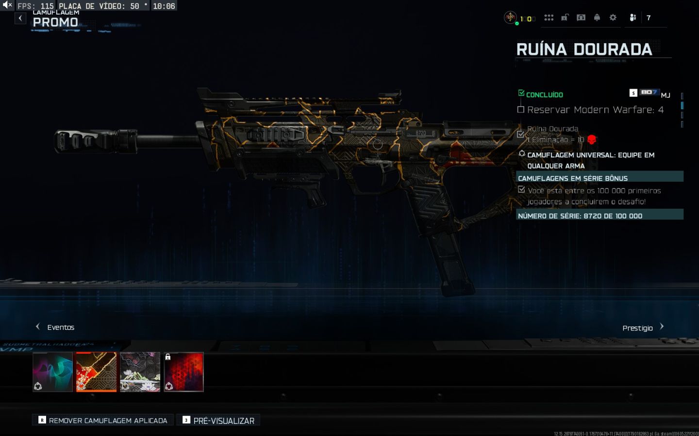 Conta warzone(b07) mais jogo comprado mw4