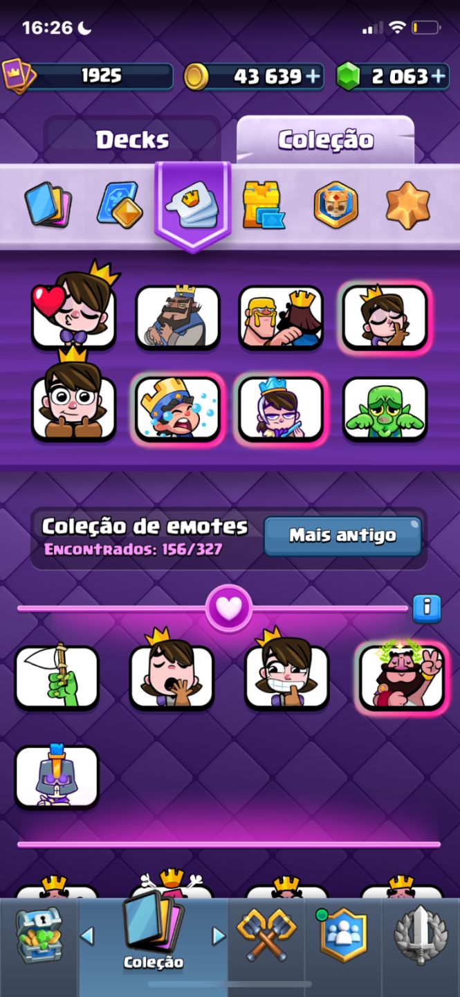 Conta top, várias cartas nível 16 vem na braba !