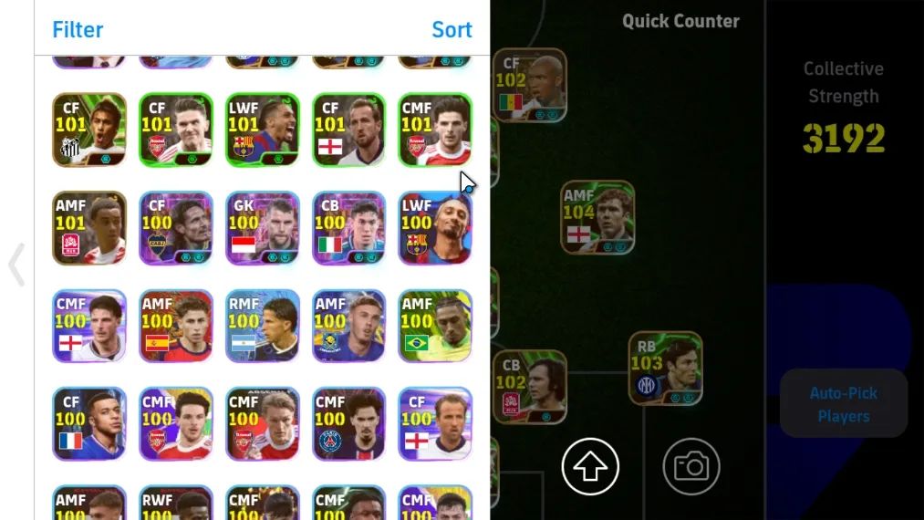 CONTA EFOOTBALL 3192 FC | BECKENBAUER 104 | KAHN 105 | 6M GP | XABI ALONSO