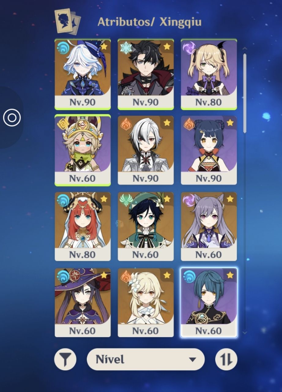 9 PERSONAGENS 5 ESTRELAS ARMA ASSINATURA DA NILOU E 4 ARMAS 5 ESTRELAS