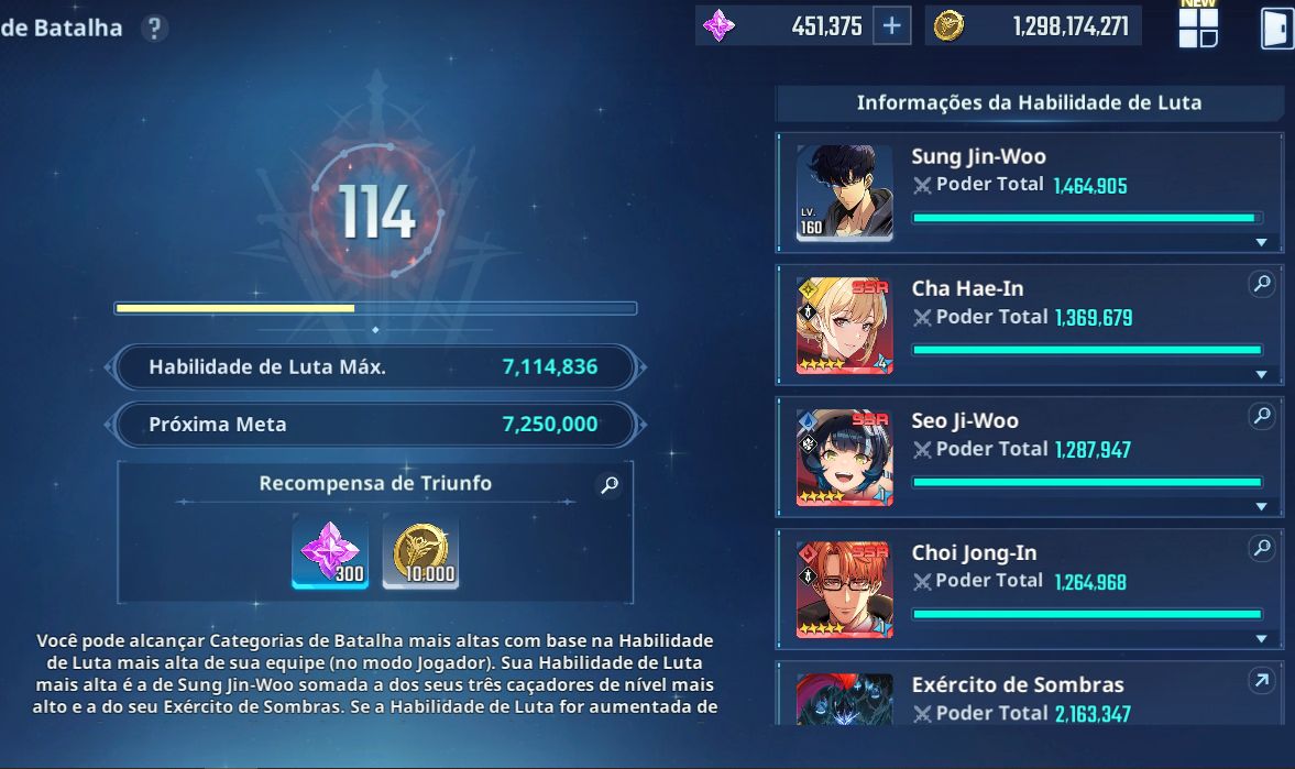 Solo Leveling: End Game - com 451Mil Núcleos Mágicos! + 2308 Tickets