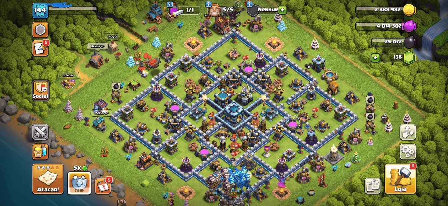 CONTAS CLASH ROYALE/CLASH OF CLANS VILAS UPADAS, VILAS ECOLOGICAS