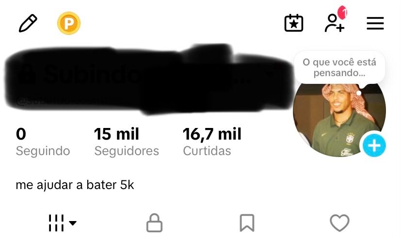 Conta de TikTok 15k de seguidores com live