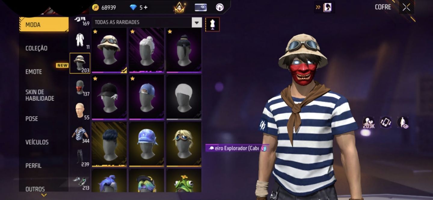 Conta de free fire gemada com angelical