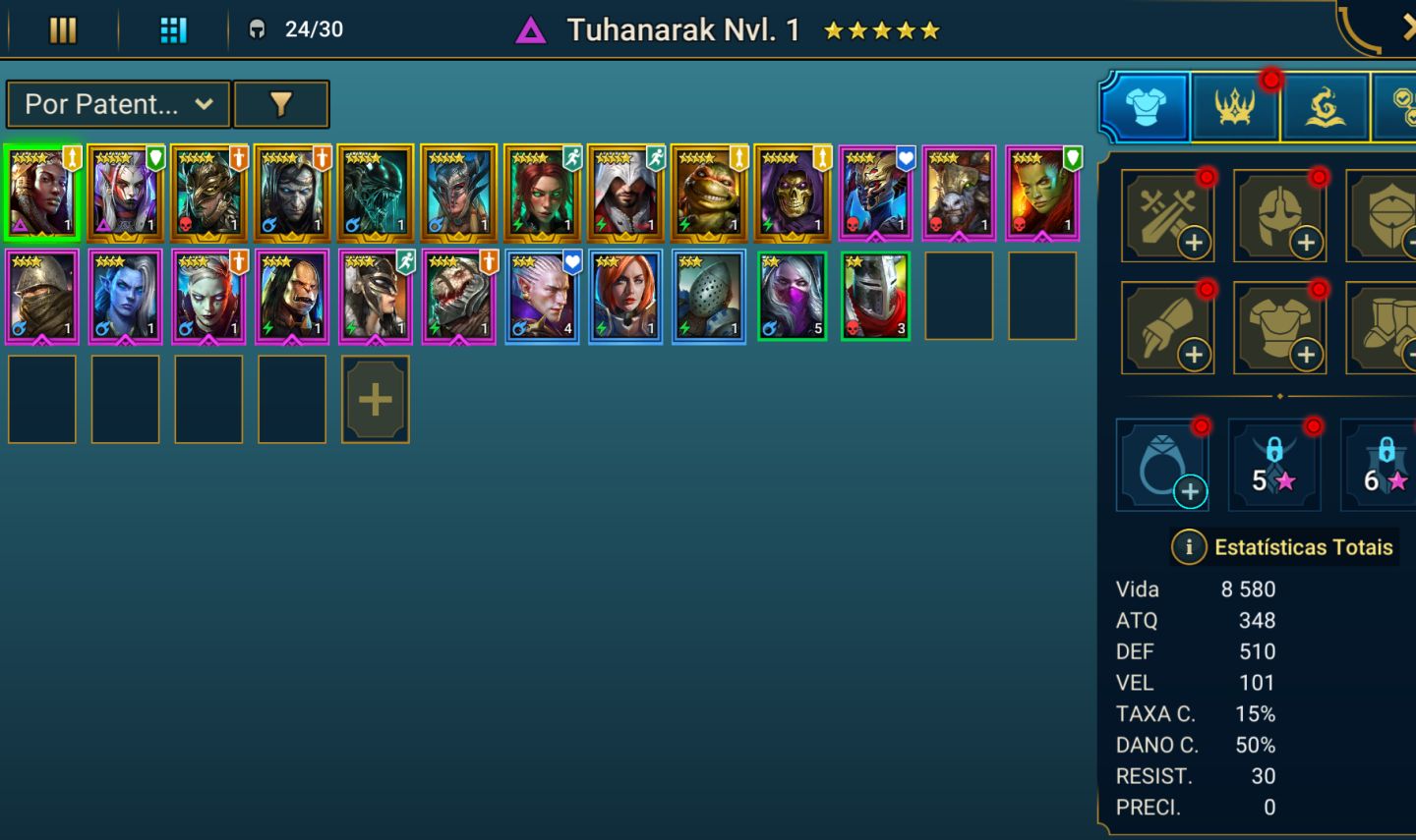 Contas Startes Raid Shadow Legends com Tuhanarak