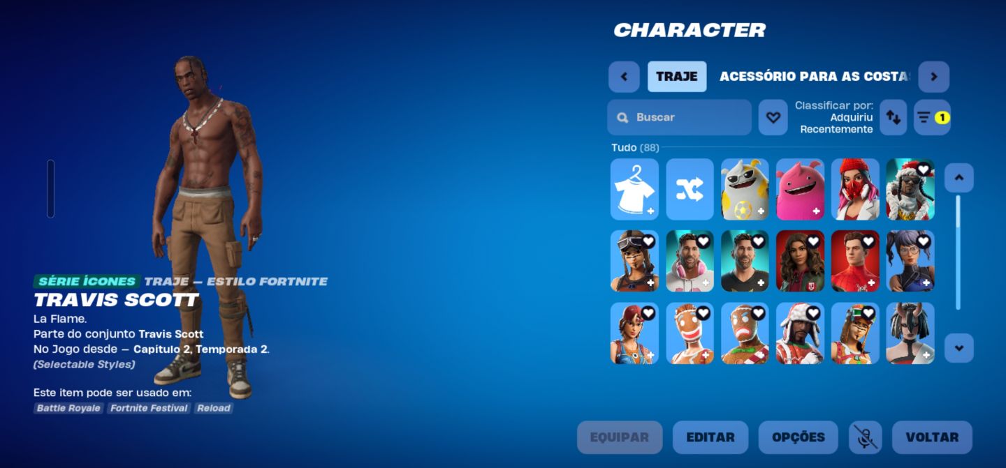 Conta fortnite bundle travis passe capítulos 3/4 completo