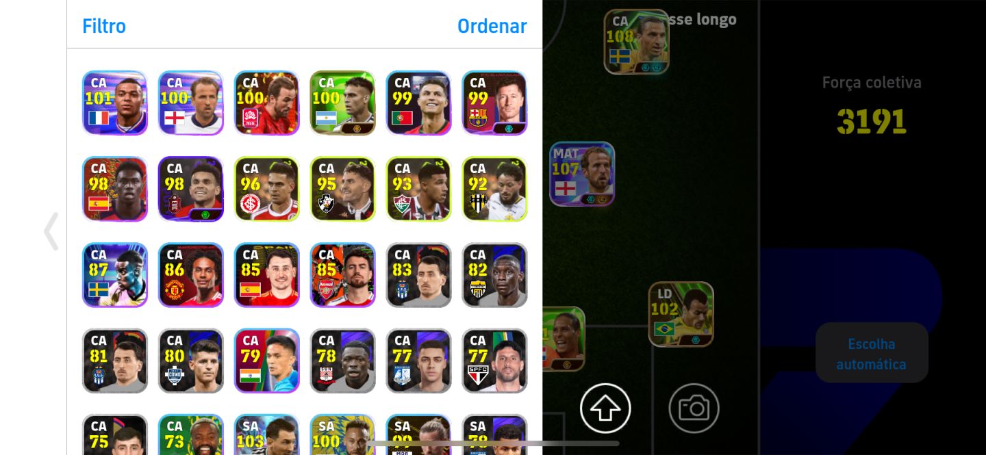 MEGA CONTA DE EFOOTBALL (zlatan 108,L.suarez 104 etc)