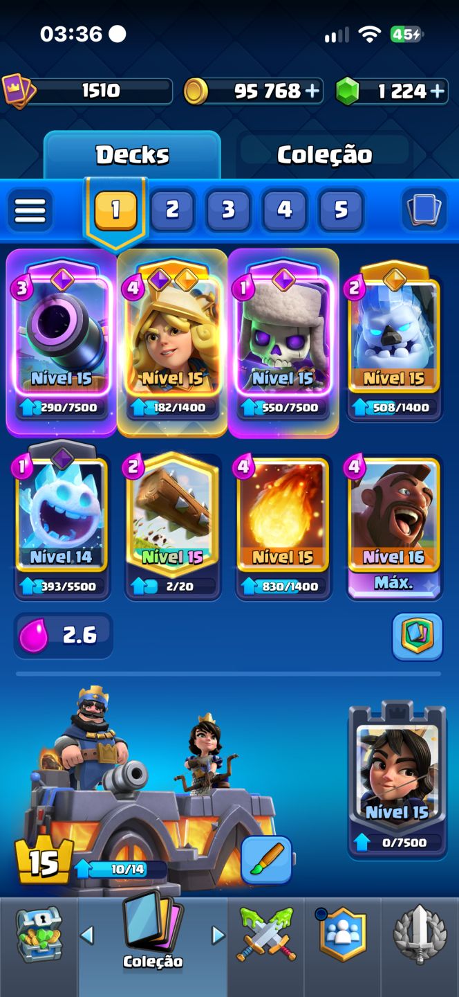 CONTA CLASH OF CLANS + CLASH ROYALE | HERÓIS ALTO NÍVEL + CARTAS 15/16
