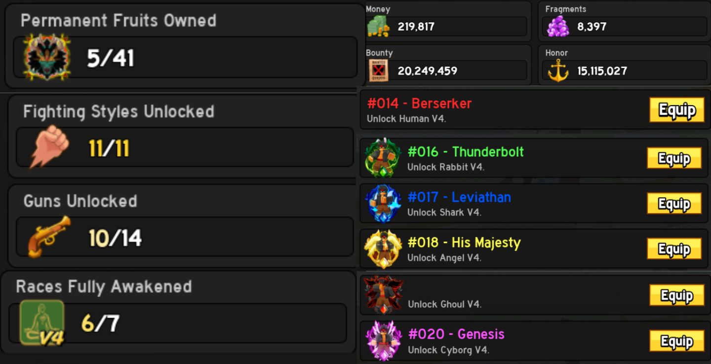 Conta de Blox Fruits com Dragon Kitsune Mammot Permanente Todas as gamepass e v4
