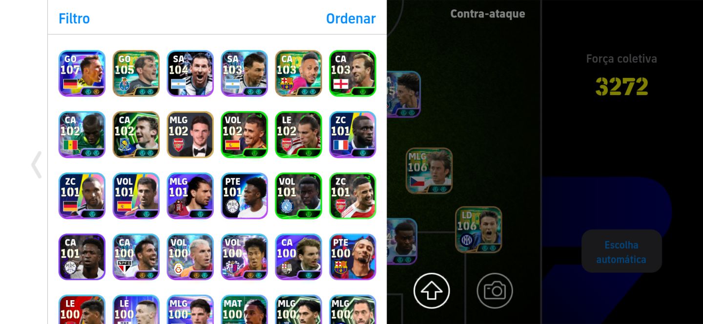 [] CONTA EFOOTBALL MOBILE FORÇA COLETIVA 3272 (CONTA GEMADA / TOP DIVI