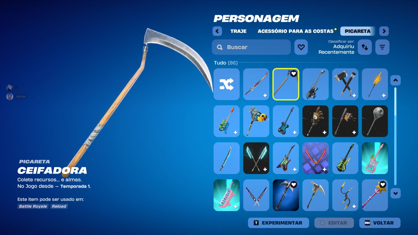 CONTA DE FORTNITE COMPLETA