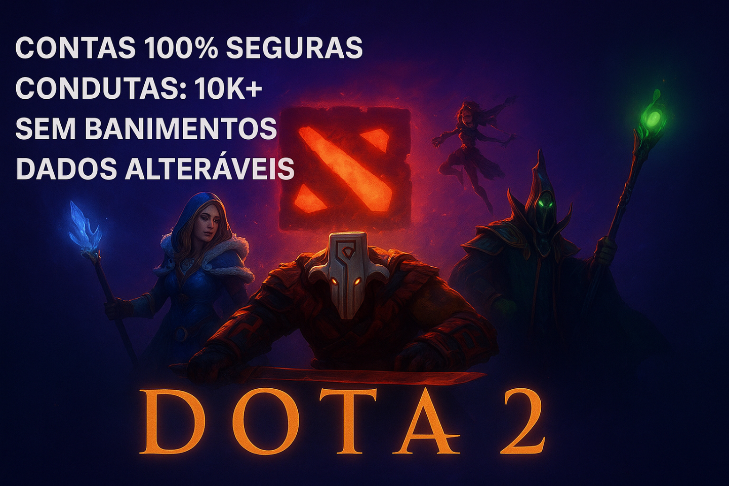 Contas de dota 2, todos os ranks (arauto ao imortal) e contas unraked (calibrar)