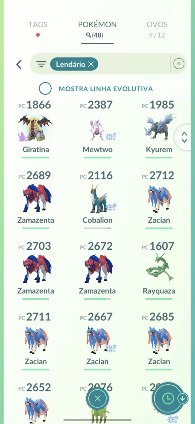 2 lendários shinys + 2 lendários 100% - Pokemon Go