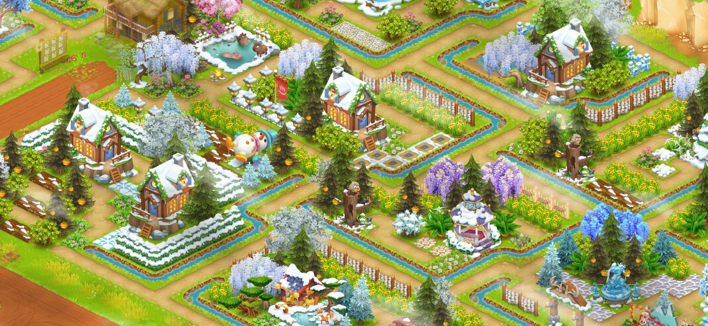 Conta Hay Day com MUITAS decorações compradas