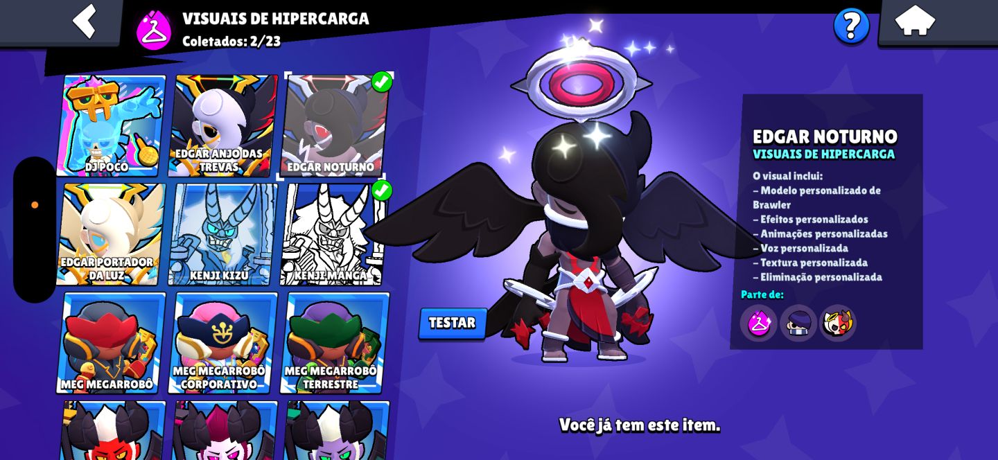 CONTA DE BRAWL COM VARIOS ITENS RAROS(PARCERIA BOB SPONJA+SUBAY SURFERS)
