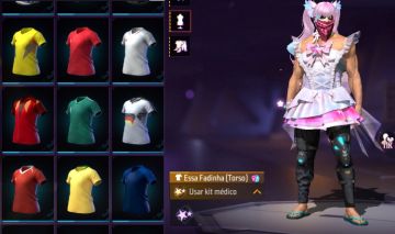 Conta de Free Fire com punho e todas camisas de time