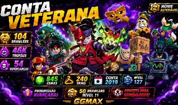 CONTA BRAWL STARS |240 SKINS |104 BRAWLERS |33K BLINGS |34K OURO |845 GEMAS